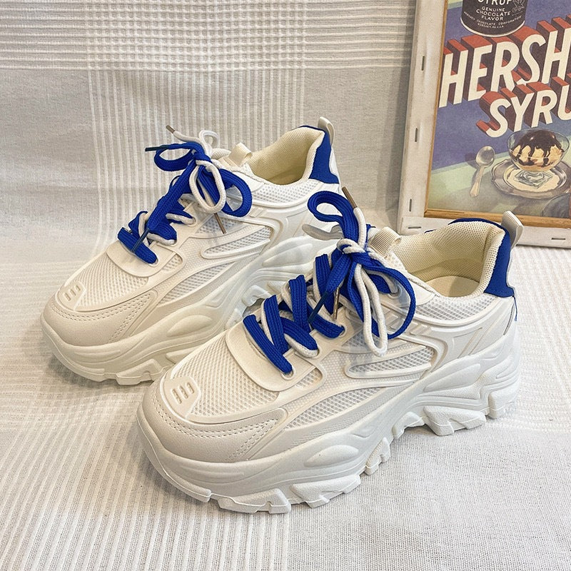 Damen Chunky Sneakers mit atmungsaktiver Mesh-Oberfläche und rutschfester Sohle EB