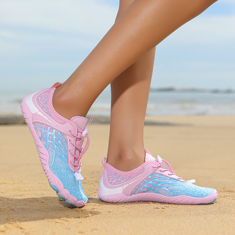 Damen wasserdichte Badeschuhe mit rutschfester Sohle und atmungsaktivem Obermaterial EB