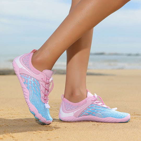 Damen wasserdichte Badeschuhe mit rutschfester Sohle und atmungsaktivem Obermaterial EB