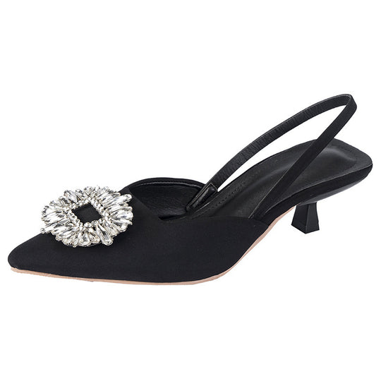 Damen Slingback-Pumps mit funkelndem Schmuckdetail EB