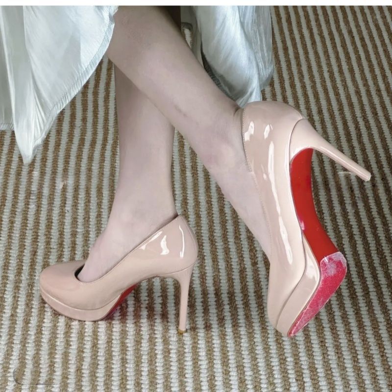 Damen glänzende Stiletto Pumps mit hoher Absatzform EB