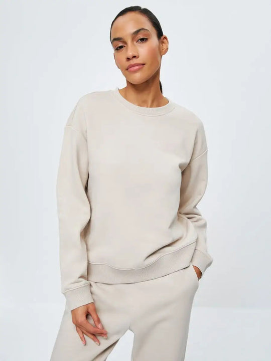 Damen Bequemer Oversized Sweatpullover mit lässigem Schnitt EB