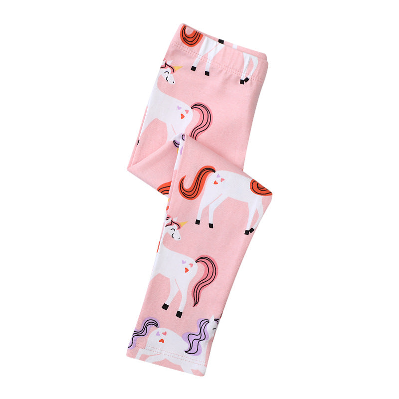 Mädchen Leggings mit niedlichen Einhorn-Motiven EB