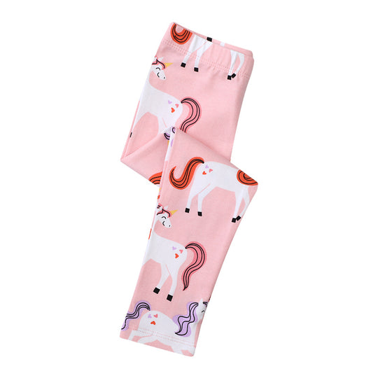 Mädchen Leggings mit niedlichen Einhorn-Motiven EB