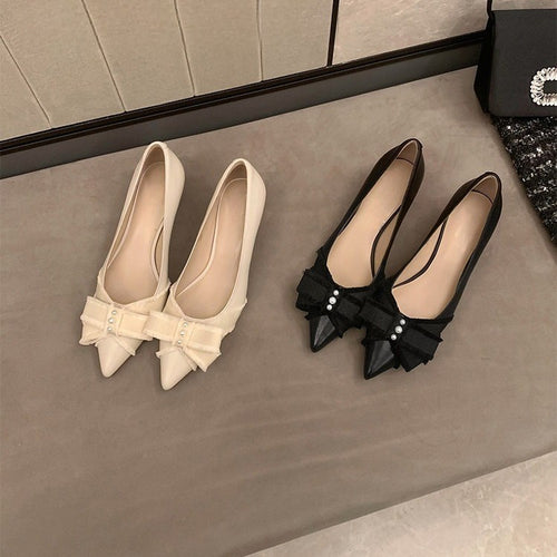 Damen Elegante Pumps mit dekorativem Schleifendetail und funkelnden Applikationen EB