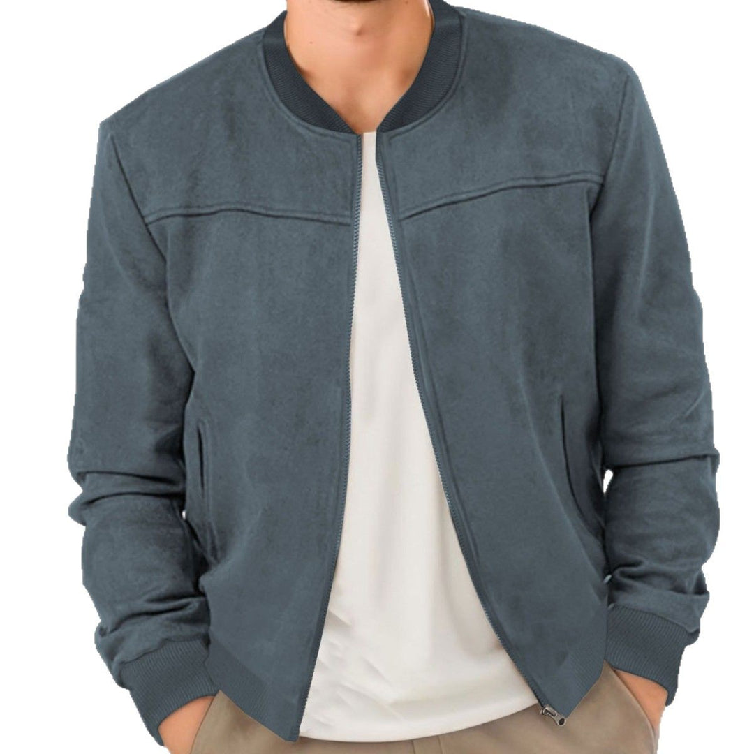 Herren moderne Bomberjacke mit bequemen Bündchen und Reißverschluss EB