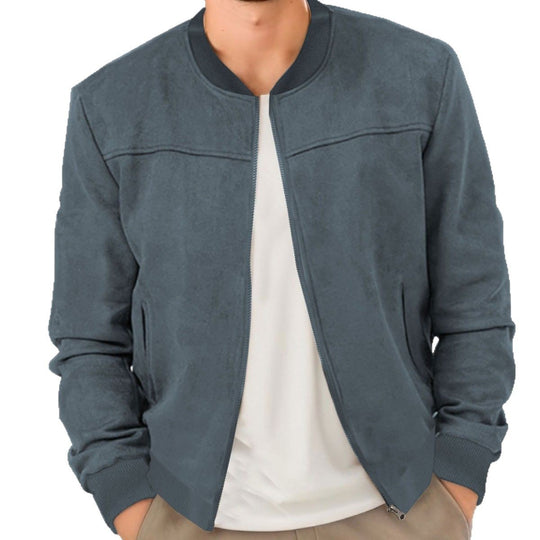 Herren moderne Bomberjacke mit bequemen Bündchen und Reißverschluss EB