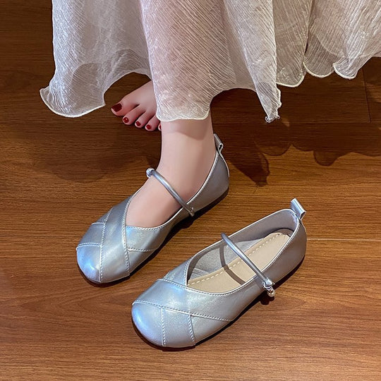 Damen Ballerinas mit dekorativem Riemen EB
