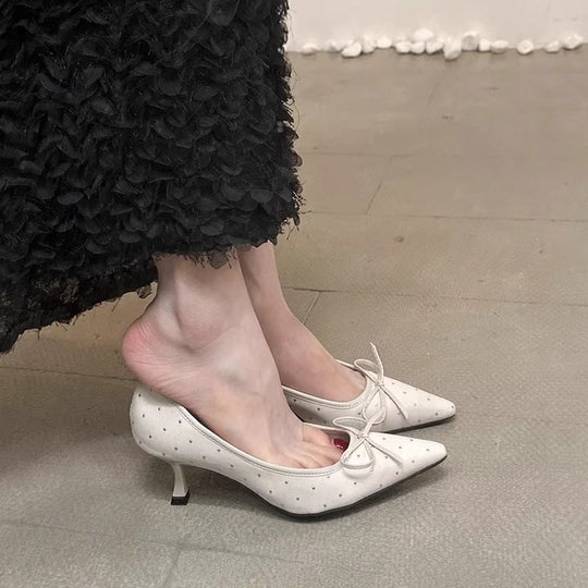 Damen elegante Pumps mit zierlichem Schnürdetail EB