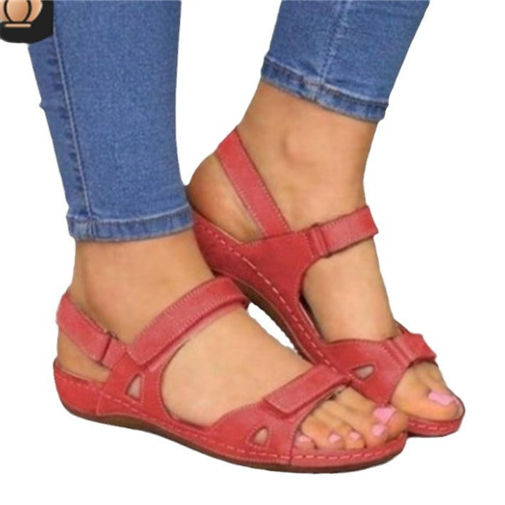 Damen Bequeme und verstellbare Sandalen mit Fußbett EB