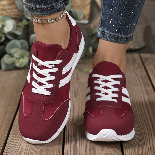 Damen Sportliche Freizeitsneaker mit praktischem Schnürverschluss EB