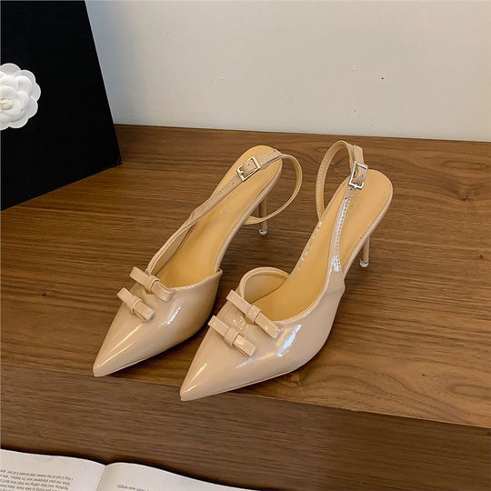 Damen elegante Slingback-Pumps mit Schleifenverzierung EB