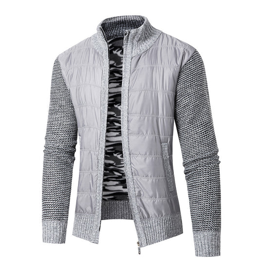 Herren modische Übergangsjacke mit modernem Stehkragen und strukturiertem Design EB