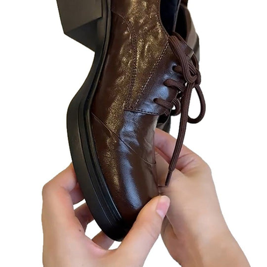 Damen Elegante Komfort-Schnürschuhe mit modischem Blockabsatz EB