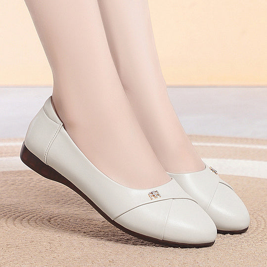 Damen Komfortable und elegante Ballerinas mit dezenter Verzierung EB