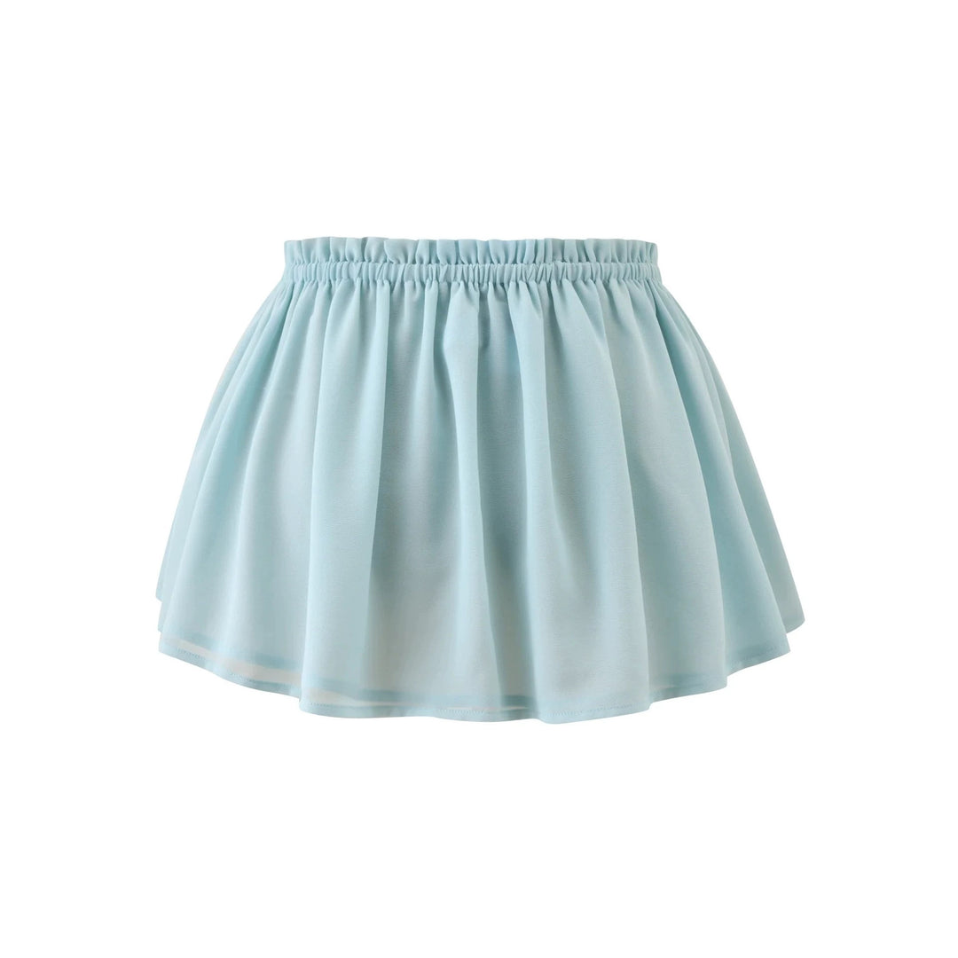 Damen Trendiges Rüschen-Oberteil mit leichten Shorts EB