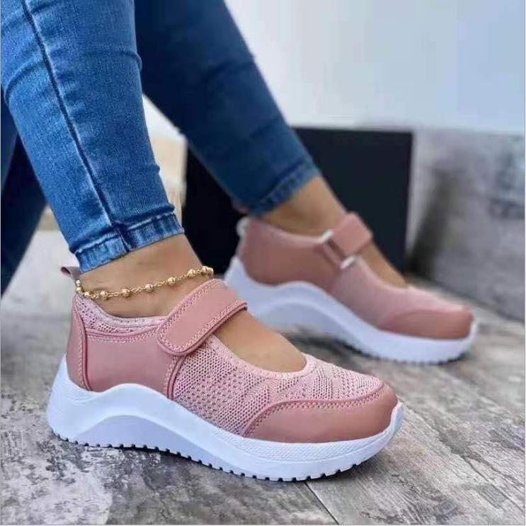 Damen Komfortable Slip-On Sneakers mit elastischem Band EB