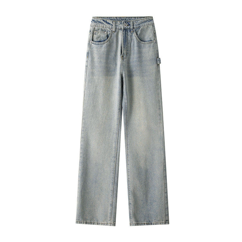 Herren Weitgeschnittene Jeans mit hohem Bund und praktischen Taschen EB