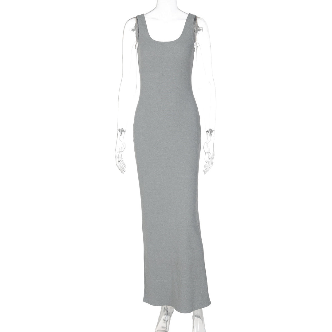 Damen Figurbetontes Langkleid aus hochwertigem Stretchmaterial EB