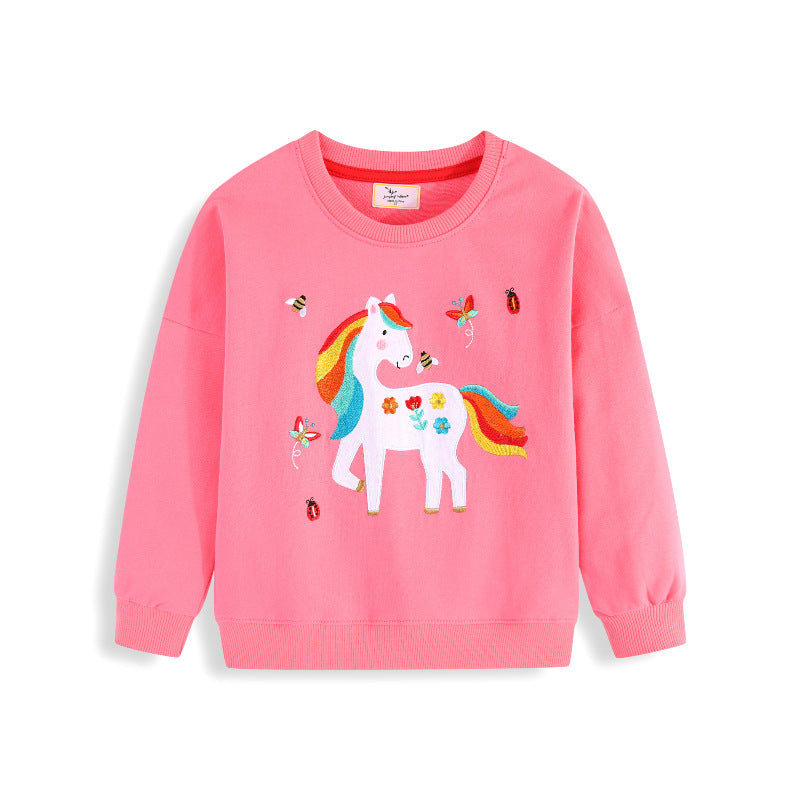Mädchen Sweatshirt mit verspieltem Einhorn-Design EB