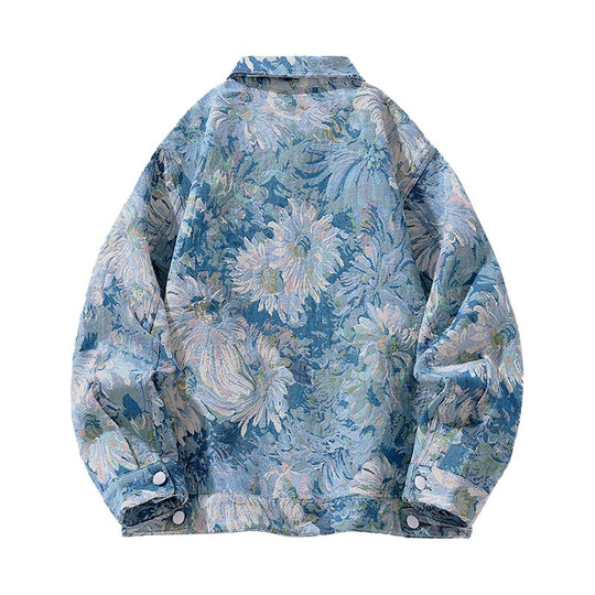 Damen modische Blumenmuster-Jacke EB