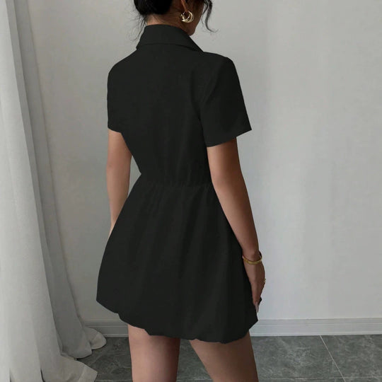 Damen Hemdblusenkleid mit zeitloser Silhouette und tailliertem Design EB