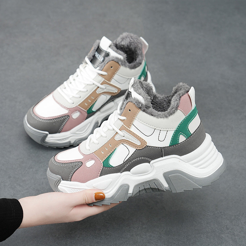 Damen modische High-Top Sneakers mit weichem Innenfutter und rutschfester Sohle EB