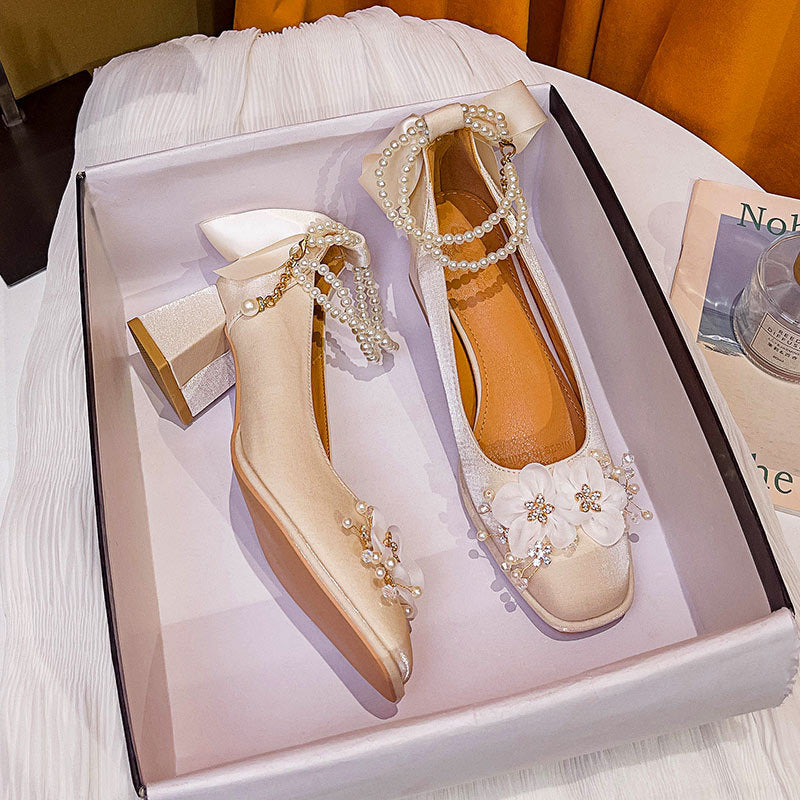 Damen verzierte und elegante Absatzschuhe EB