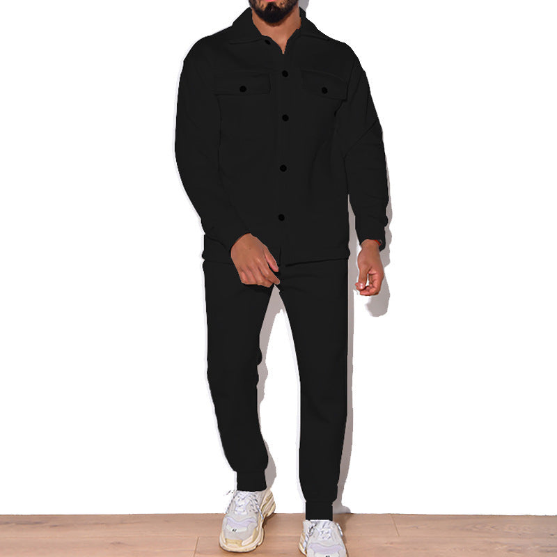 Herren Lässiges Set aus Hemd und Jogginghose EB