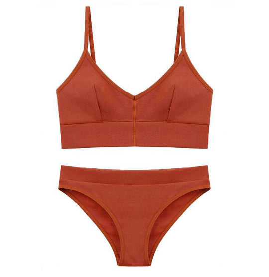 Damen Bikini-Set mit elegantem V-Ausschnitt und verstellbaren Trägern EB