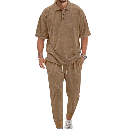 Herren lässiges Freizeit-Set aus weichem Material mit praktischem Kordelzug und elastischem Bund EB