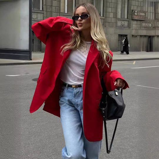 Damen Oversized Blazer mit lässigem Schnitt EB