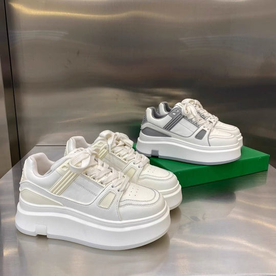 Damen Plattform-Sneaker mit modischem Design und bequemer Dämpfung EB