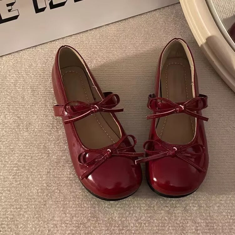 Damen Ballerinas mit dekorativen Schleifen und komfortablem Fußbett EB