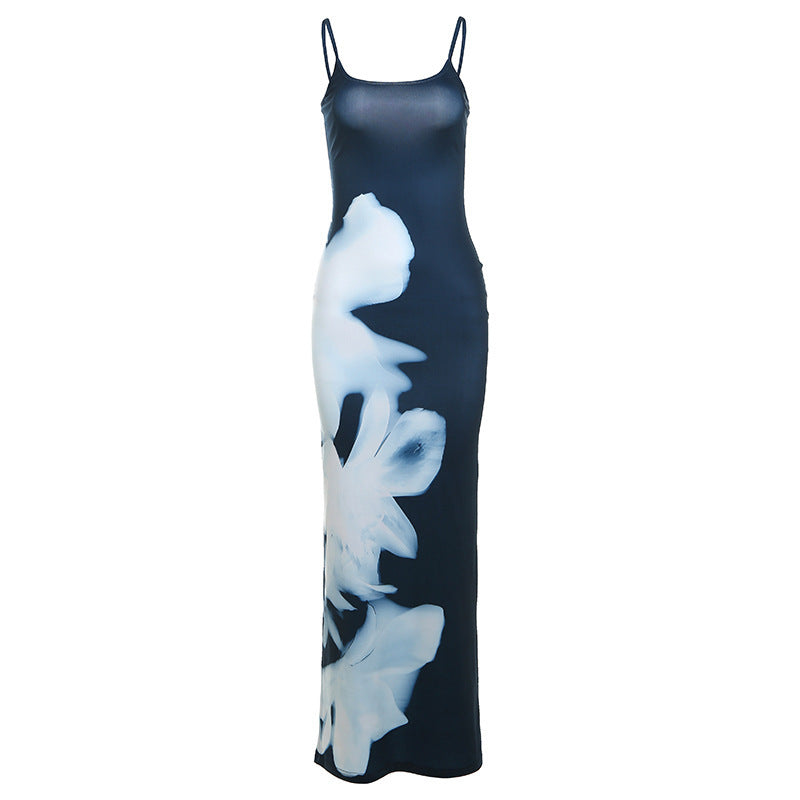 Damen Elegantes Maxikleid mit schmeichelnder Silhouette und floralem Design EB
