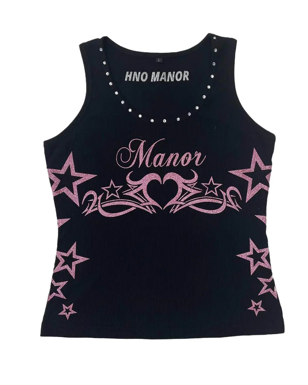 Damen Trendiges Tanktop mit Glitzerdesign EB