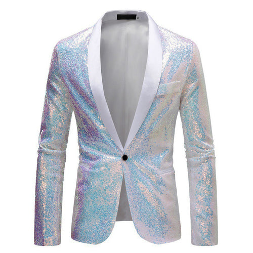 EB Herren Pailletten-Blazer mit Schalkragen