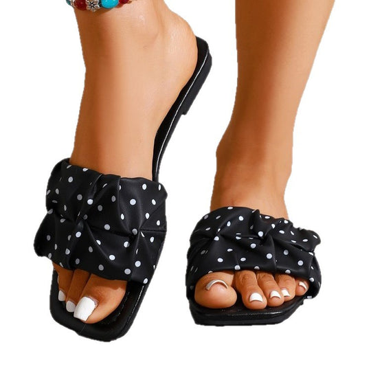 Damen modische Riemchen-Sandalen mit komfortablem Schleifen-Design EB