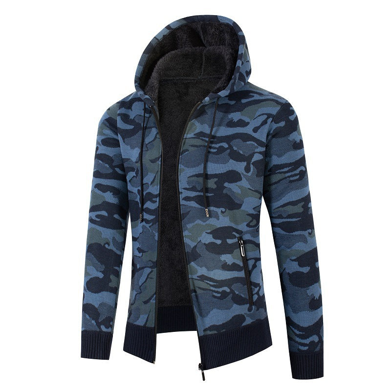 Herren modischer Kapuzensweater mit Karomuster EB