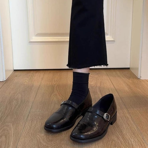 Damen Mokassins mit modischer Schnallenverzierung und eleganter Form EB