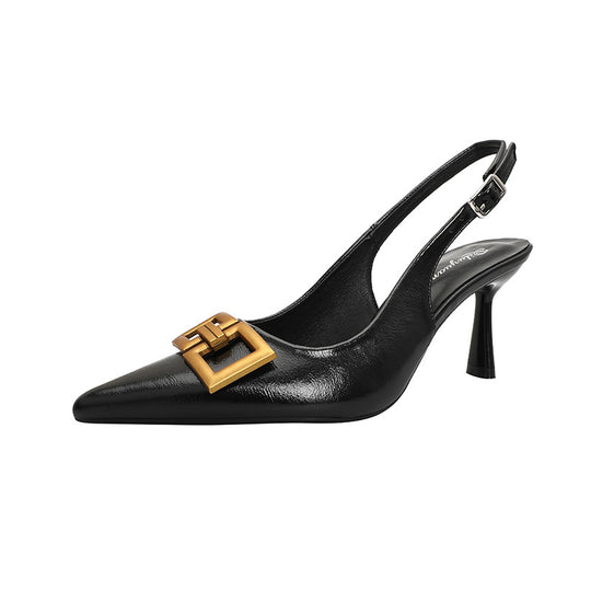 Damen Slingback Pumps mit eleganter Schnallenapplikation EB