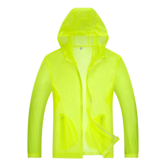 Herren ultraleichte Regenjacke mit verstellbarem Kapuzenbereich und reflektierenden Elementen EB