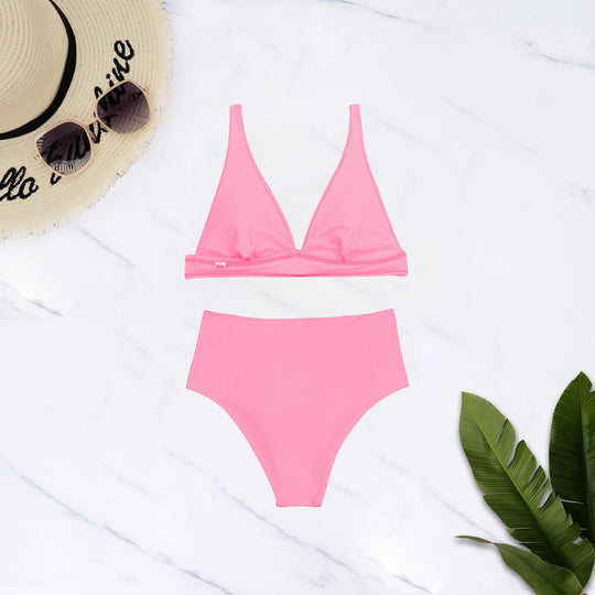 Damen Hochgeschnittener Bikini mit tiefem V-Ausschnitt EB
