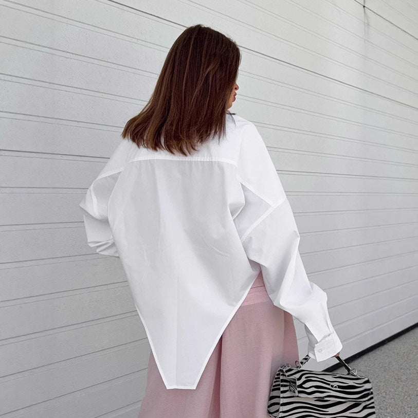 Damen Oversized Hemd mit lässigem Schnitt und modischen Details EB