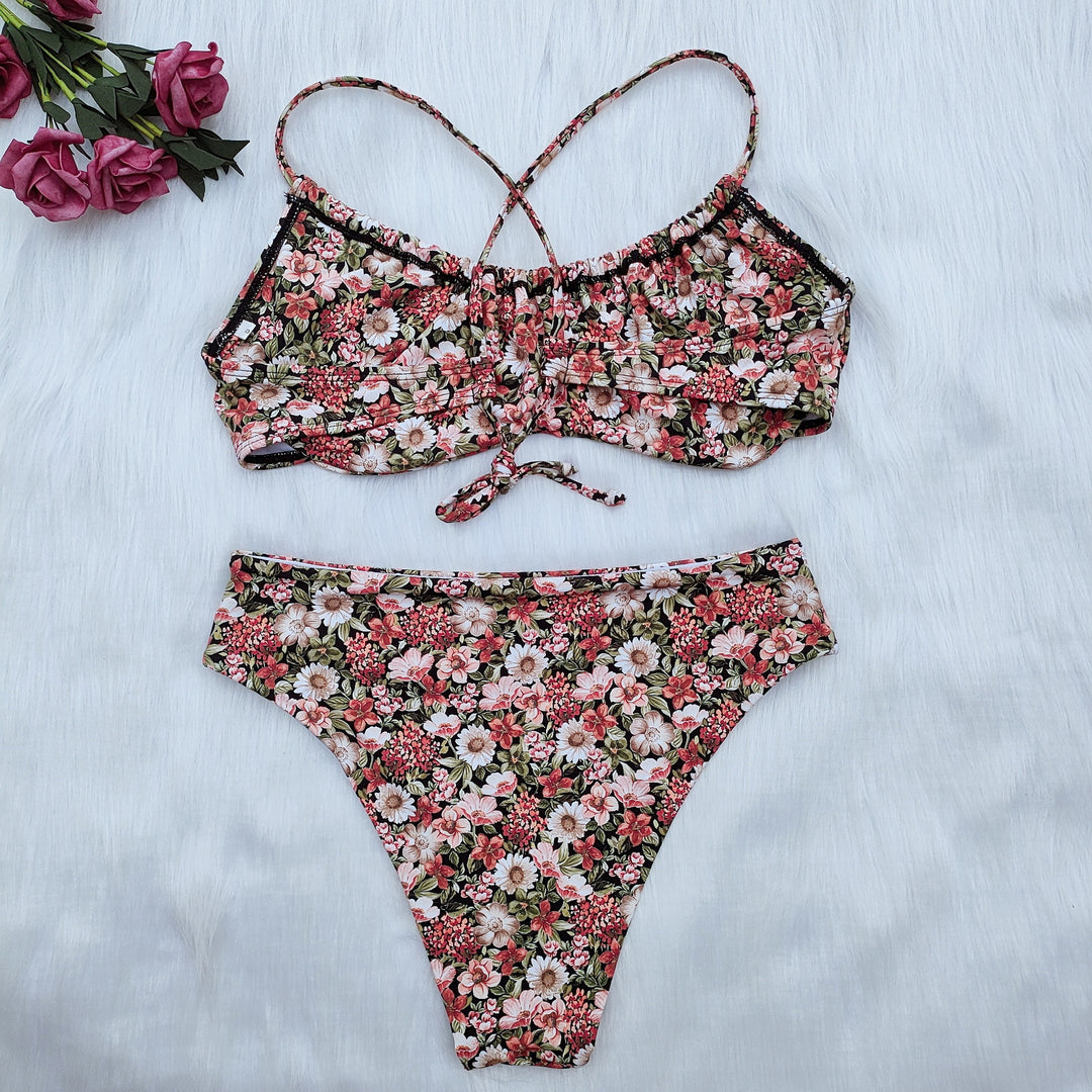 Damen Floral Bikini-Set mit verspieltem Design EB