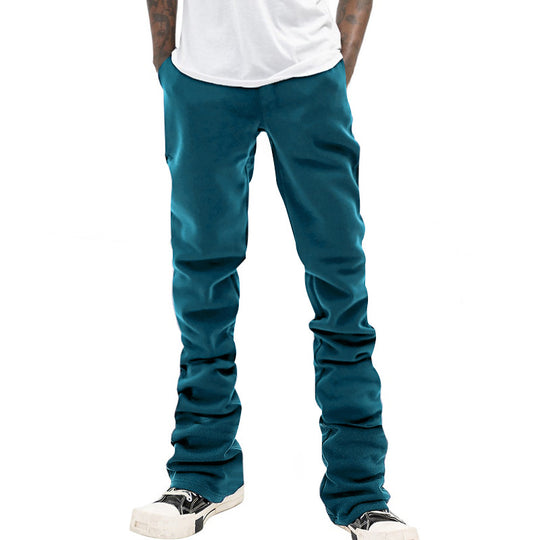 Herren Locker geschnittene Fleece-Jogginghose mit Tunnelzug, Seitentaschen & geradem Bein EB