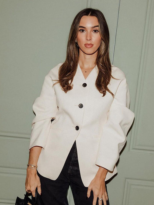 Damen modischer Blazer mit voluminösen Ärmeln EB