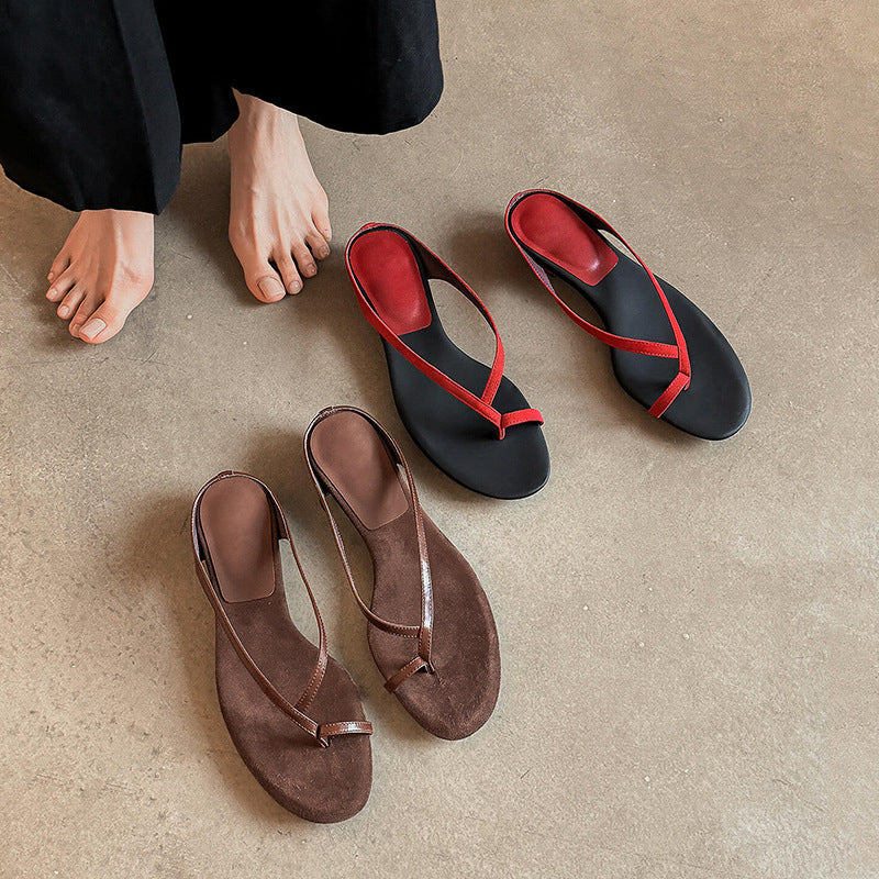 Damen Komfortable Zehentrenner-Sandalen mit ergonomischem Fußbett und stylischem Design EB