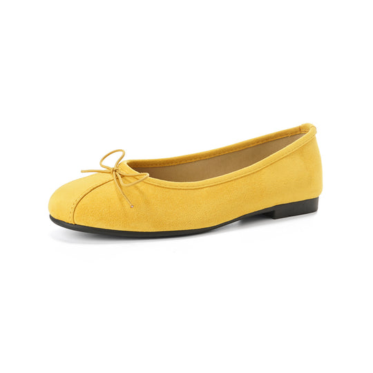 Damen Ballerina-Schuhe mit modischem Schleifenakzent und weichem Obermaterial EB