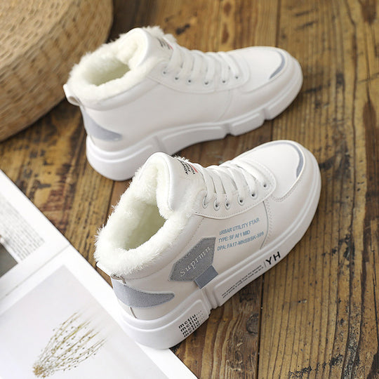 Damen Hohe Sneaker mit kuscheligem Innenfutter und trendigem Design EB